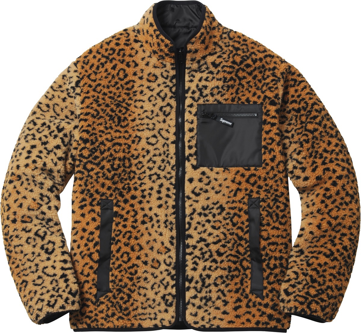Leopard Fleece Reversible Jacket view 12